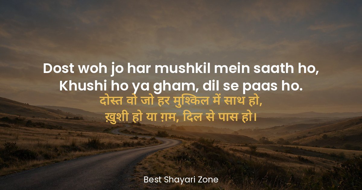 25 2 Line Dosti Shayari in Hindi – Yaari