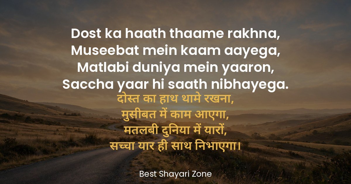 25 2 Line Dosti Shayari in Hindi – Yaari