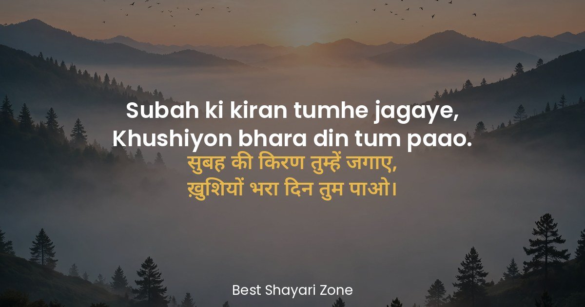 25 Good Morning Shayari in Hindi 2 Line — Subah