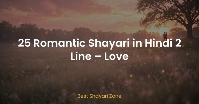 25 Romantic Shayari in Hindi 2 Line – Love