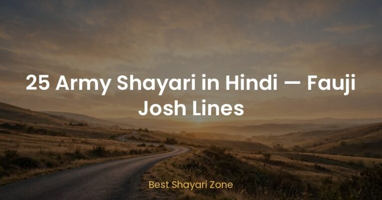 25 Army Shayari in Hindi — Fauji Josh Lines