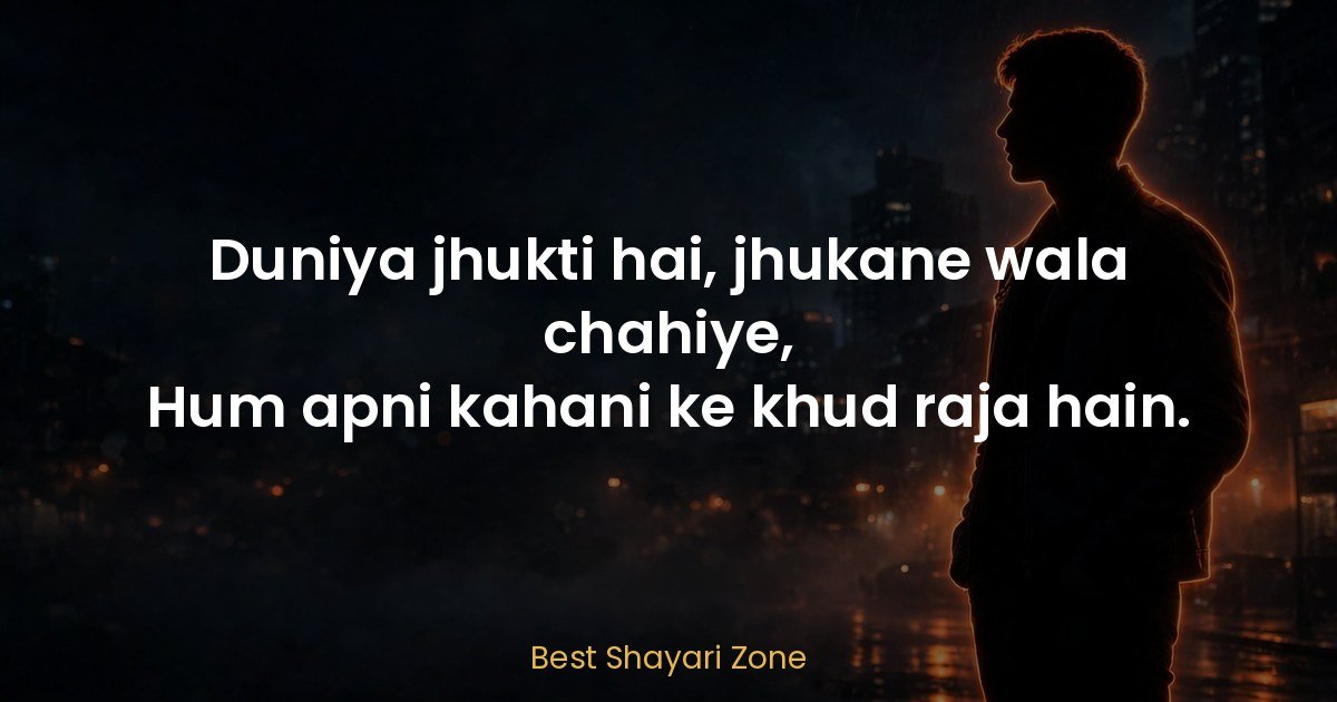 25 Attitude Shayari in Hindi – Royal Lines