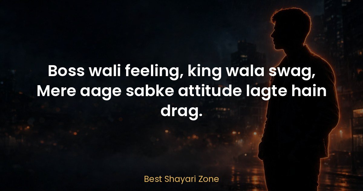 Attitude Shayari English — 25 Swag Lines