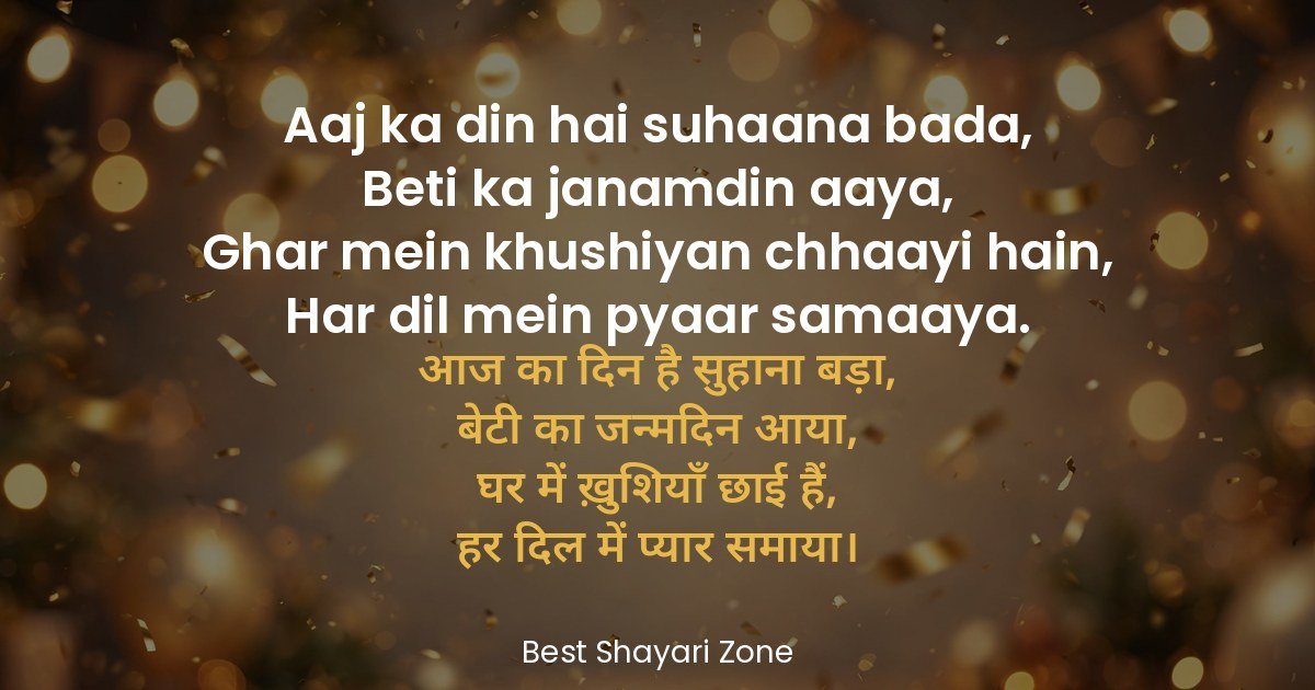 25 Birthday Shayari for Beti in Hindi – Pyaar Bhari