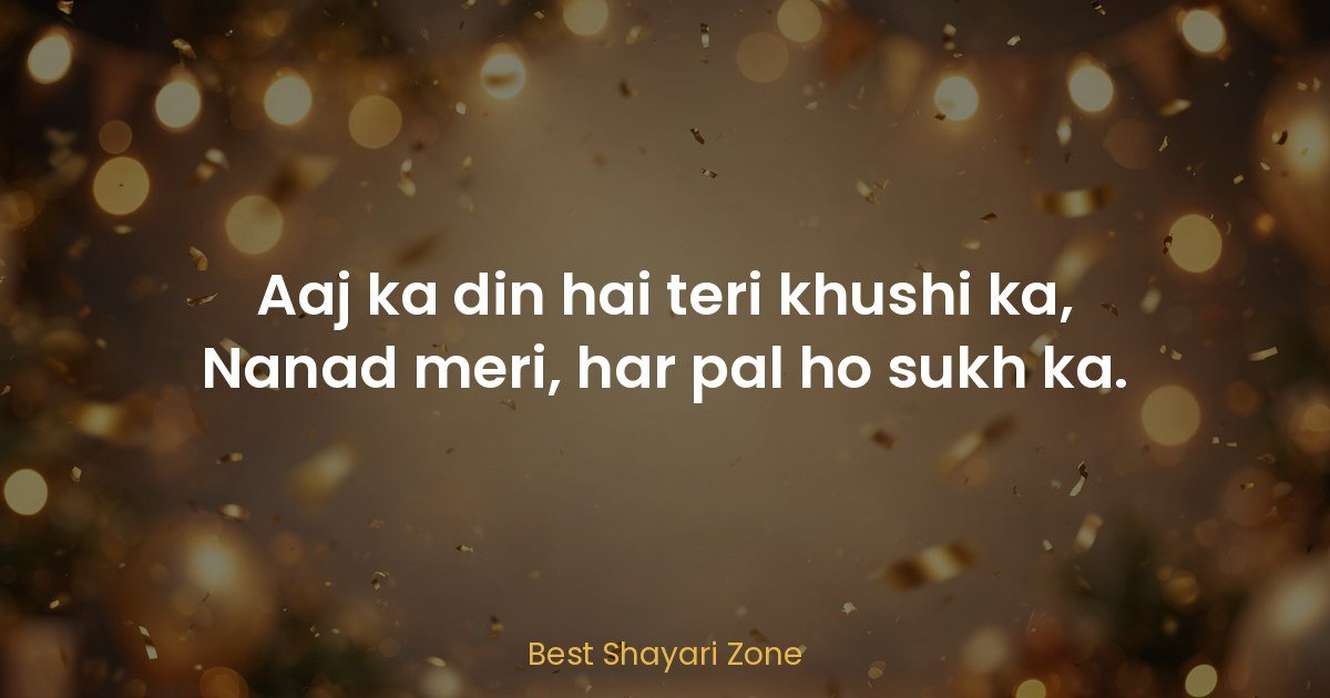 Birthday Shayari for Nanad — Loving Janamdin Wishes