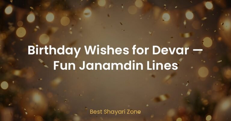 Birthday Wishes for Devar — Fun Janamdin Lines