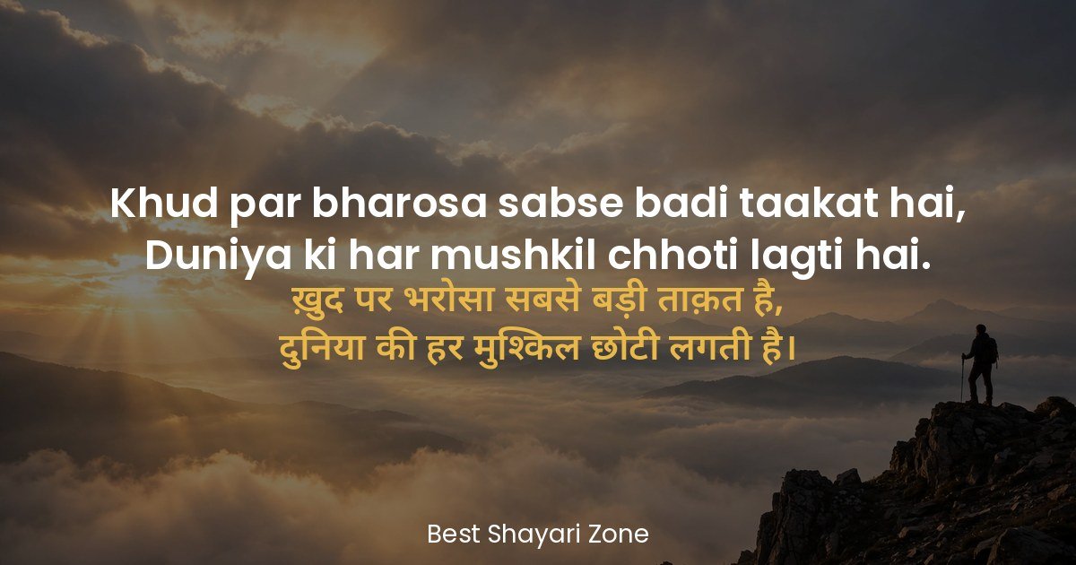 25 Confidence Shayari in Hindi – Khud Par Bharosa