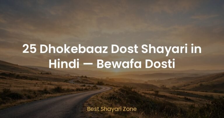 25 Dhokebaaz Dost Shayari in Hindi — Bewafa Dosti