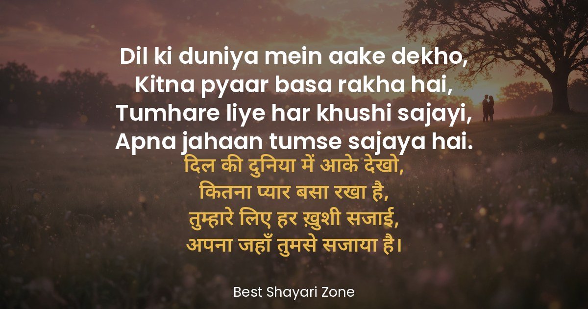 25 Dil Shayari in Hindi – Heartfelt Lines