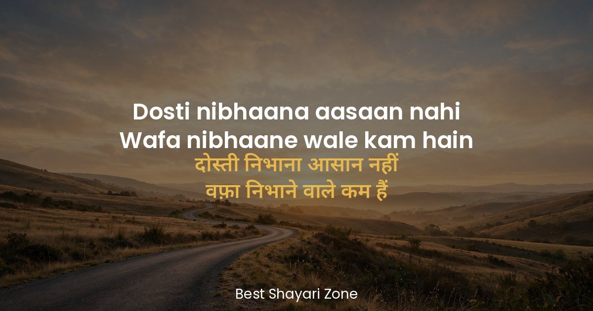 25 Dosti Shayari in English – Friendship Lines