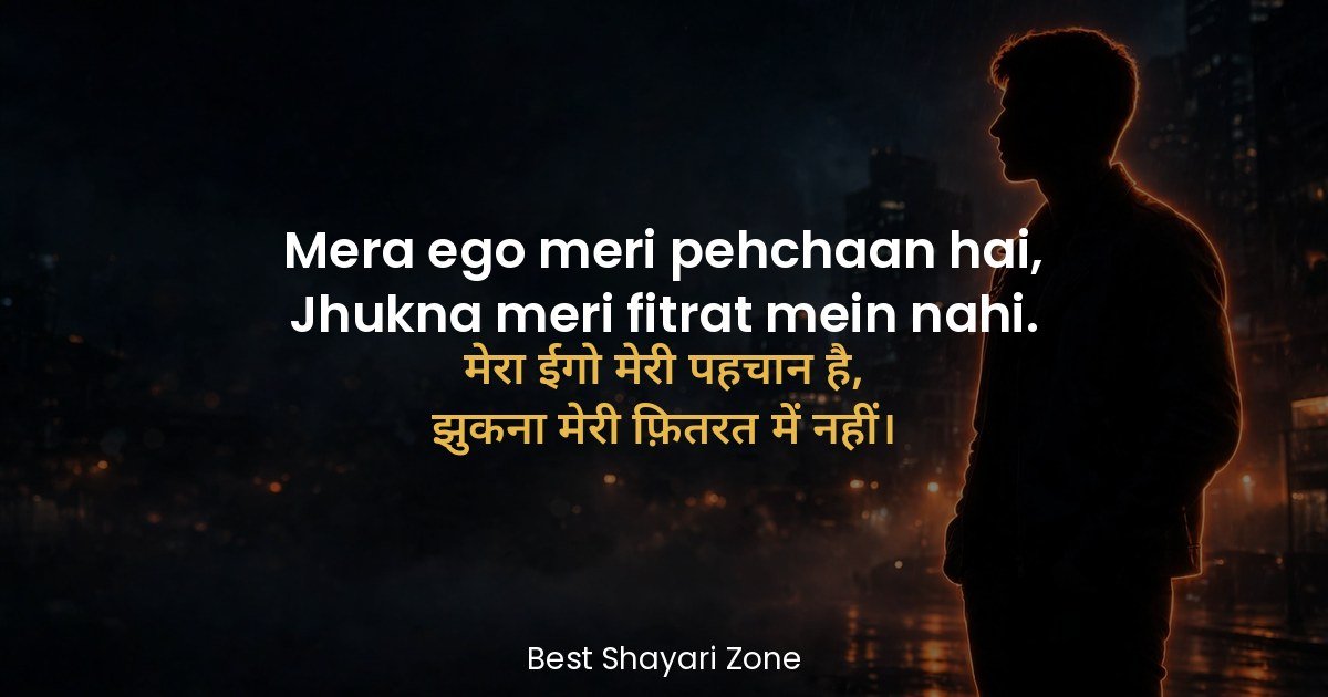 25 Ego Shayari in Hindi — Attitude & Self-Respect