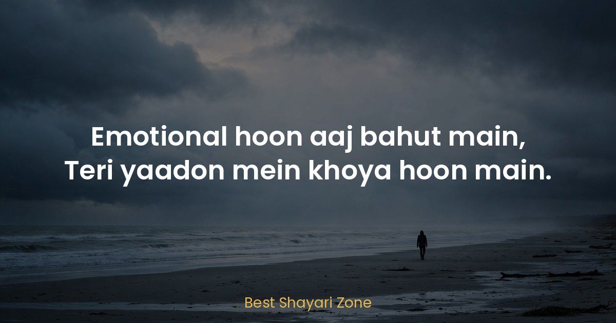 Emotional Heartbreak Shayari in Hindi — 25 Lines