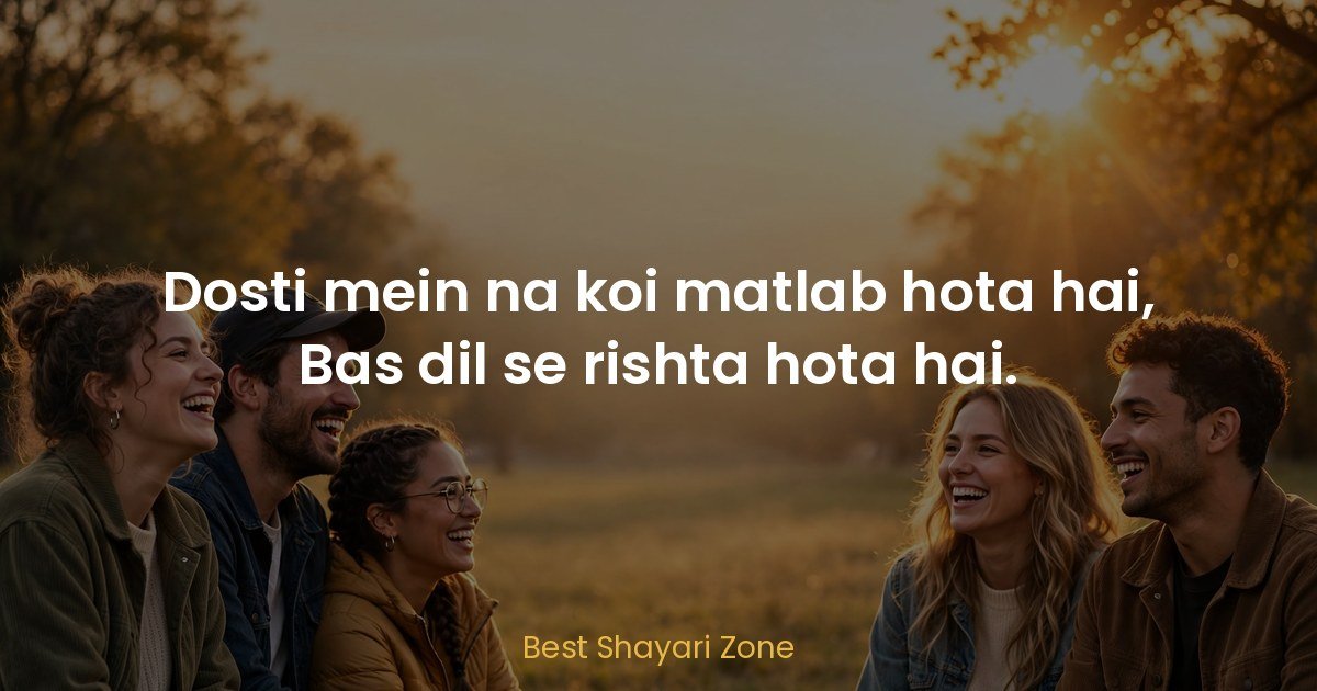 Friendship Shayari in Hindi — 25 Best Lines