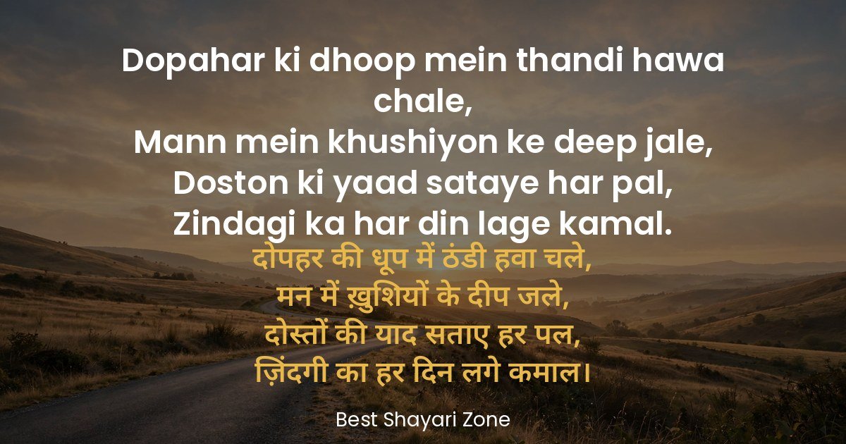 25 Good Afternoon Shayari in Hindi – Dopahar Wishes