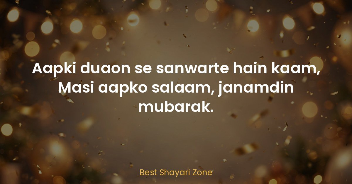 Happy Birthday Shayari for Masi — 40 Wishes