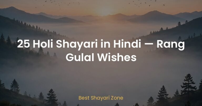 25 Holi Shayari in Hindi — Rang Gulal Wishes