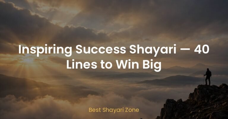 Inspiring Success Shayari — 40 Lines to Win Big