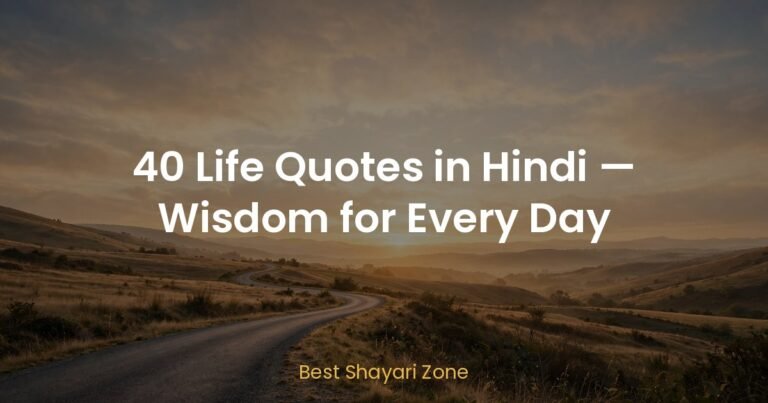 40 Life Quotes in Hindi — Wisdom for Every Day