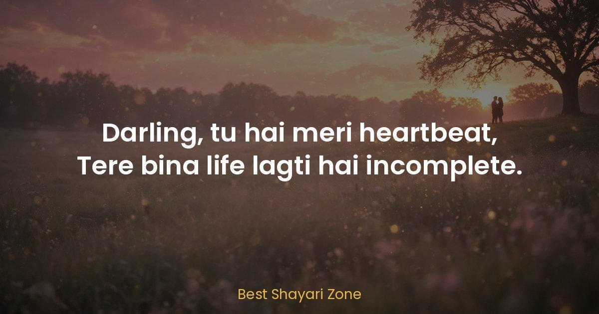 Love Shayari in English — 40 Hinglish Lines