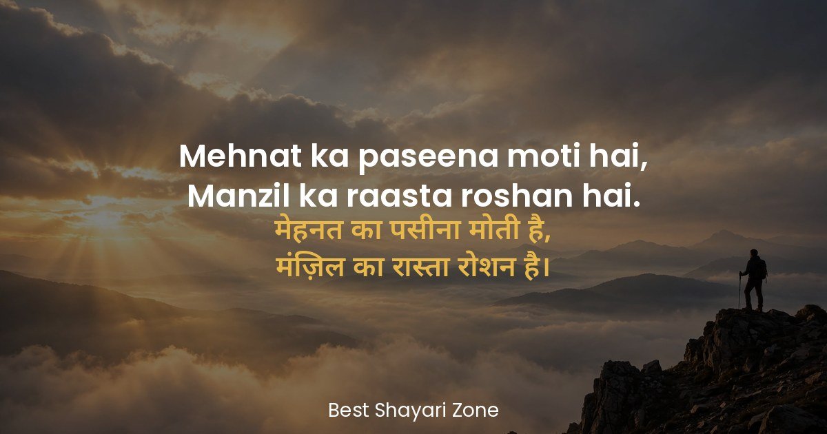 25 Manzil Shayari in Hindi – Raah Aur Kamyabi