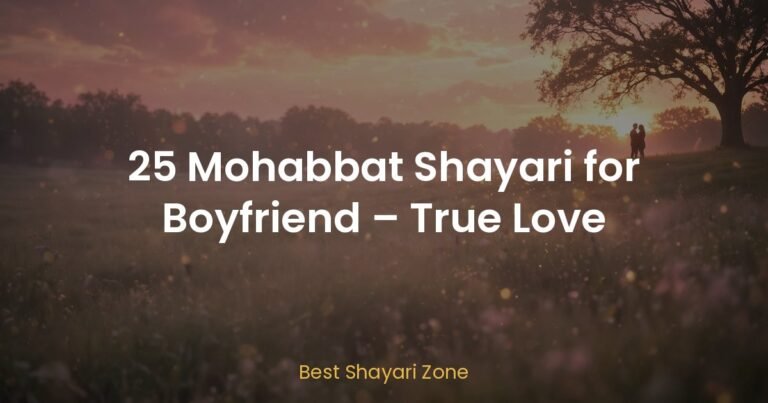 25 Mohabbat Shayari for Boyfriend – True Love