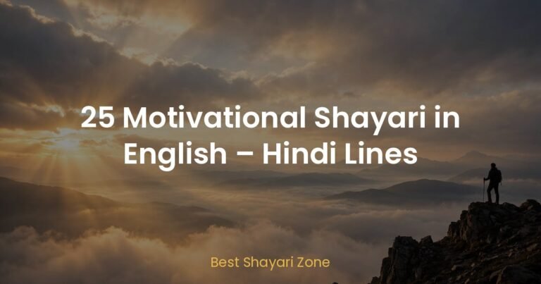 25 Motivational Shayari in English – Hindi Lines