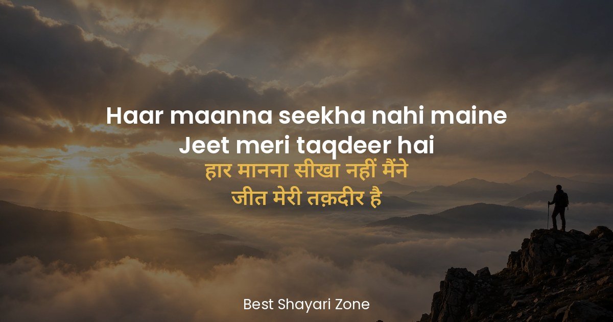 25 Motivational Shayari in English – Hindi Lines