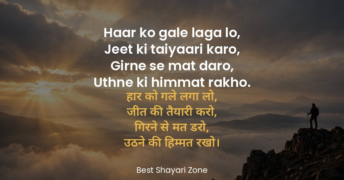 25 Motivational Shayari in Hindi 2 Line