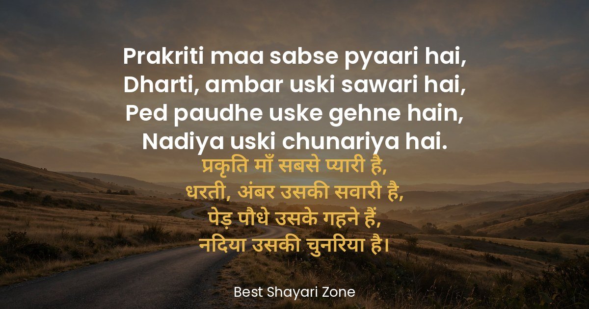 25 Nature Shayari in Hindi — Prakriti Quotes