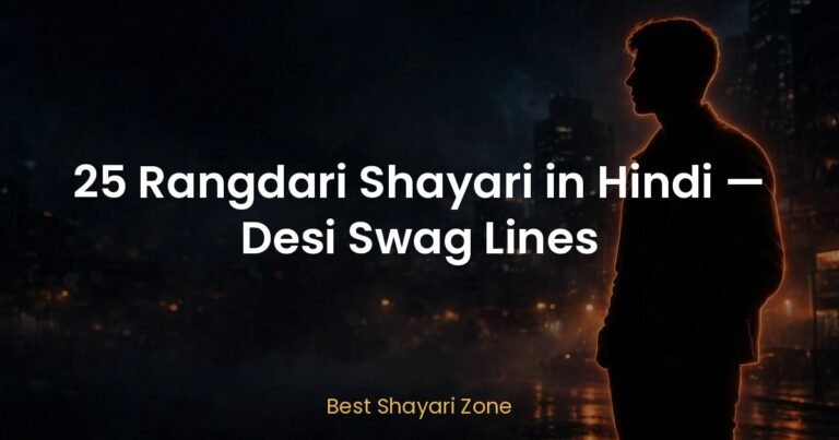 25 Rangdari Shayari in Hindi — Desi Swag Lines