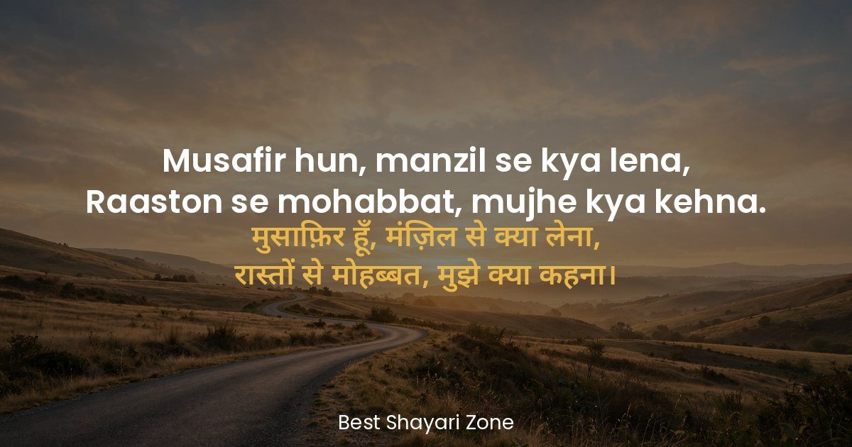 25 Safar Shayari in Hindi — Zindagi Ka Safar Lines