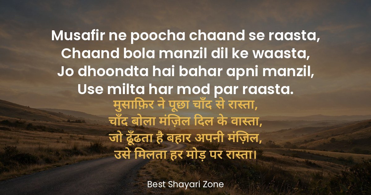 25 Safar Shayari in Hindi — Zindagi Ka Safar Lines