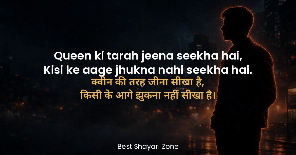 25 Stylish Attitude Shayari for Girls – Bold