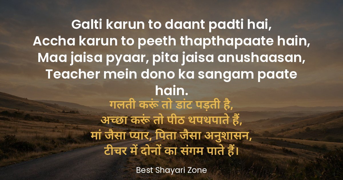 25 Teacher Shayari in Hindi — Guru Respect Lines