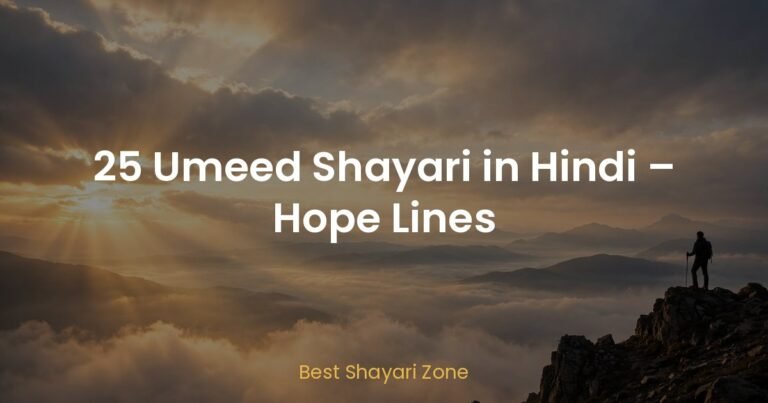 25 Umeed Shayari in Hindi – Hope Lines